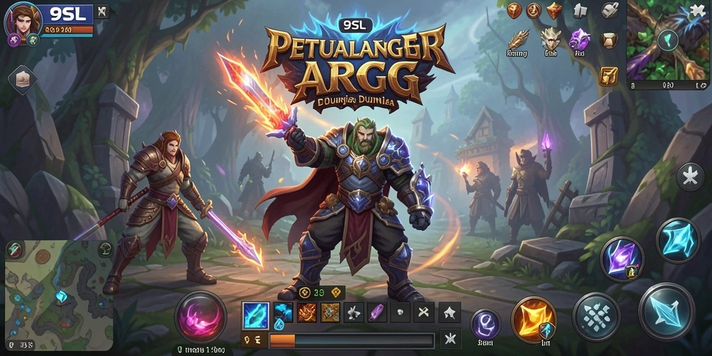 Screenshot gameplay 9SL menampilkan aksi pertempuran yang mendebarkan.