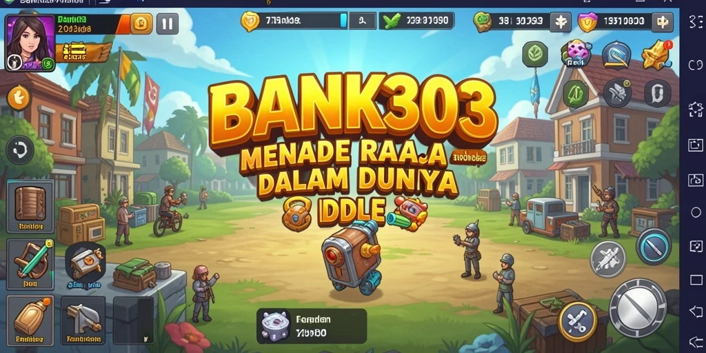 Screenshot gameplay BANK303 menampilkan manajemen bisnis yang santai.