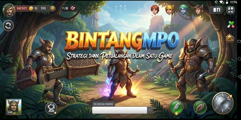 Screenshot permainan BINTANGMPO menampilkan aksi seru dalam pertempuran strategis.