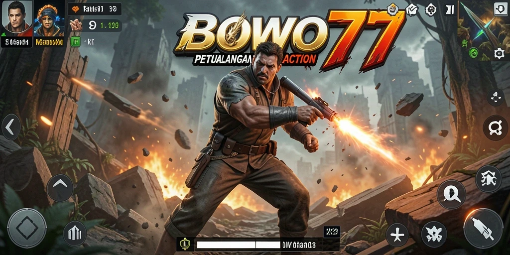 Tampilan gameplay BOWO77 yang penuh aksi dan seru.