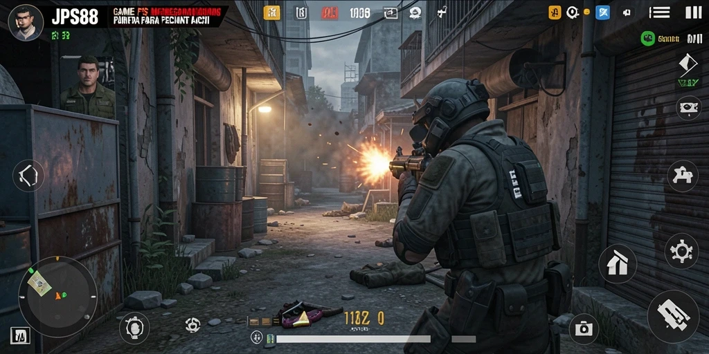 Tampilan gameplay intens JPS88 dengan aksi menegangkan.