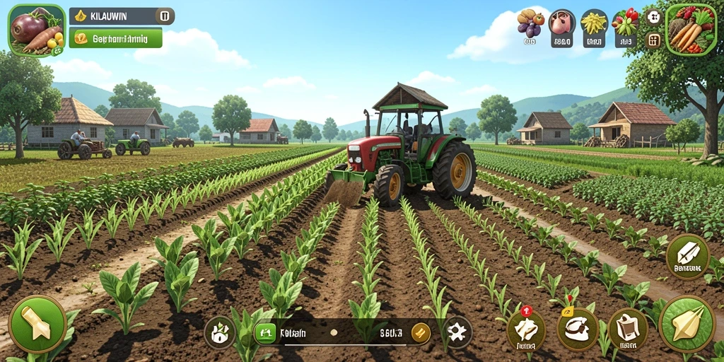 Gameplay KILAUWIN: Menanam, merawat, dan memanen hasil pertanian