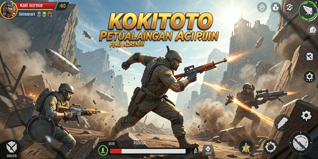 Screenshot KOKITOTO menampilkan aksi seru dalam gameplay yang mendebarkan.