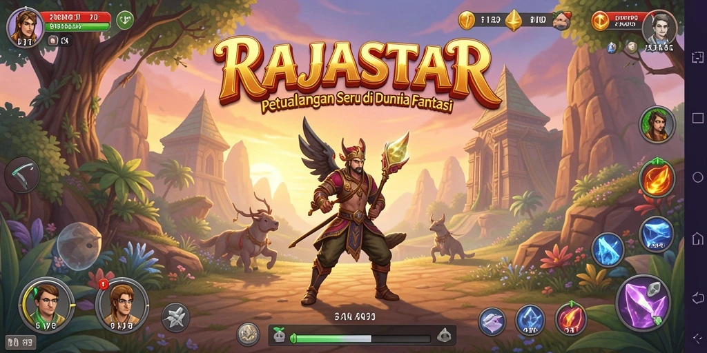 Screenshot gameplay RAJASTAR yang menampilkan petualangan seru.