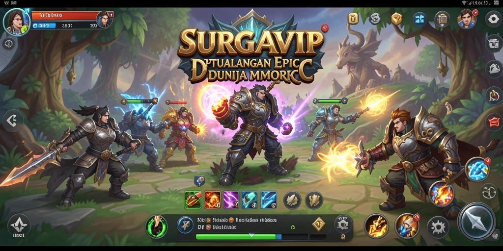 Screenshot gameplay SURGAVIP menampilkan aksi seru dalam dunia MMORPG.