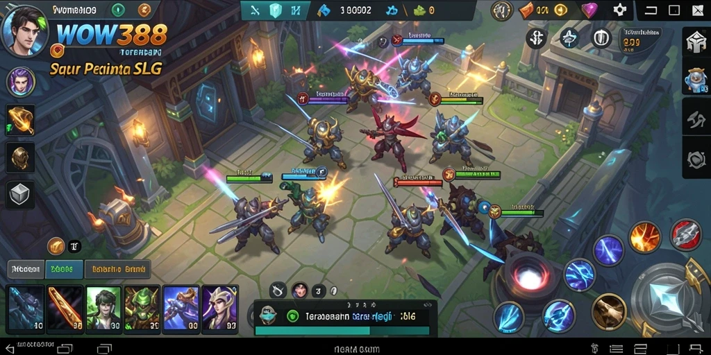 Tangkapan layar gameplay WOW388 menampilkan strategi mendalam dan interaksi antar pemain.